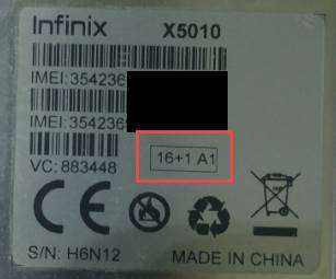 Infinix Smart X5010 16+1A1